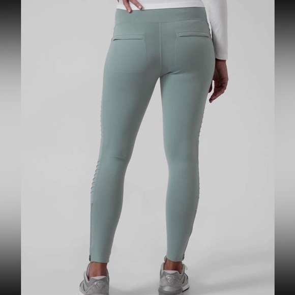 Athleta Mint/Sage Delancey Moto Tights Leggings Athleisure Fashion Adult XS NWT - Picture 2 of 7